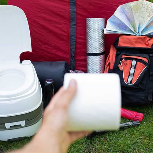 Toilet Roll and Camping Equipment